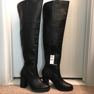 BNWT EXPRESS Over The Knee Faux Leather Boots 👢